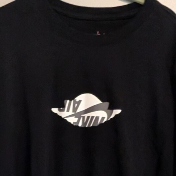 Nike Air logo Black T-shirt Men's Size Large Short Sleeves - Picture 4 of 5